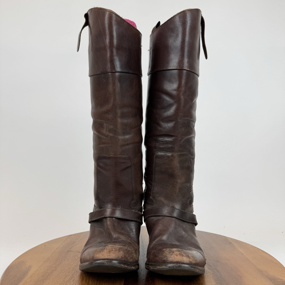 Womens Golden Goose Charlye Brown Leather Tall Knee High Riding Boots Size EU 38 - Picture 3 of 10